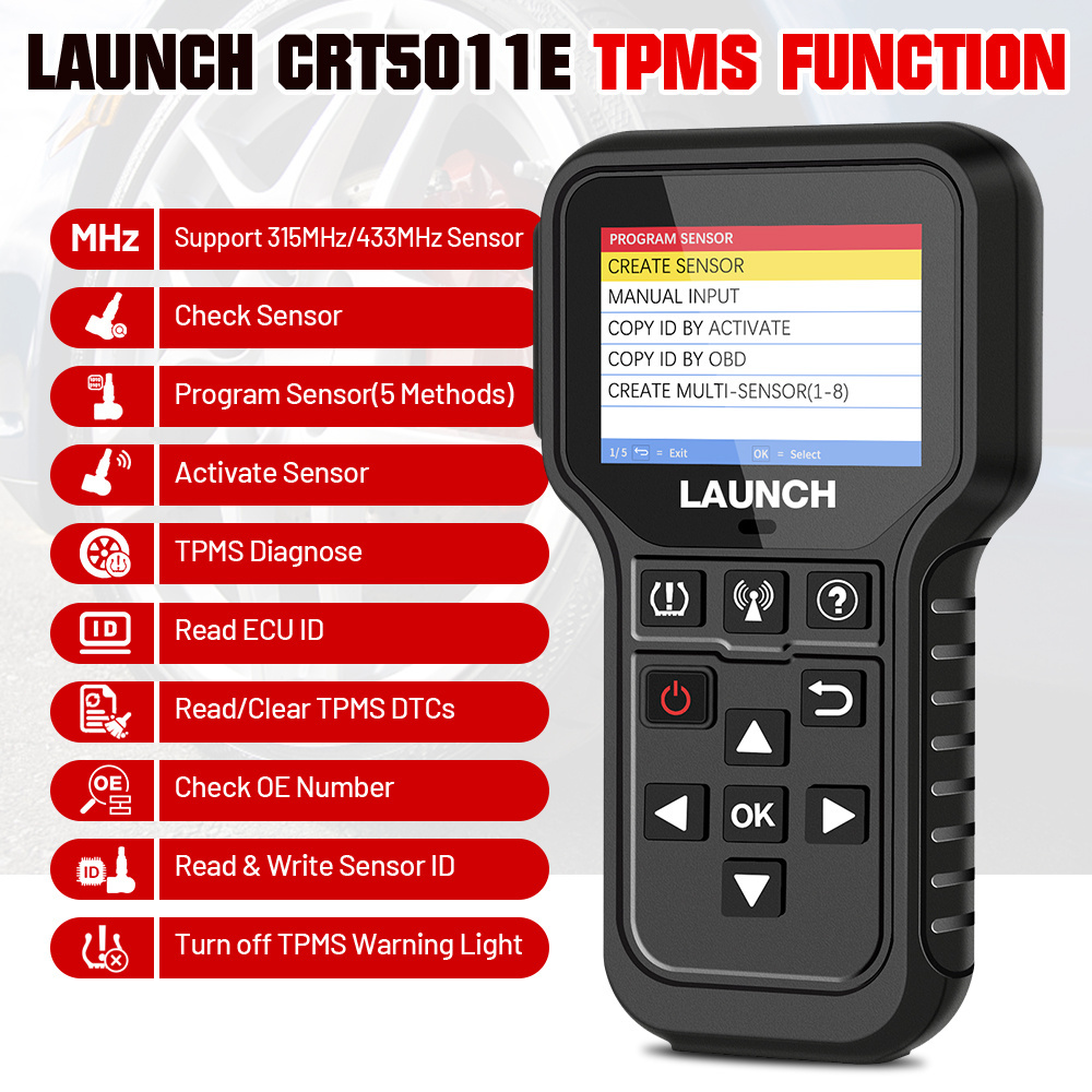 100% original launch CRT501IE TMPS sensor car obd2 elm327 scanner automotriz 2024 multimarca fault code reader diagnostic tools