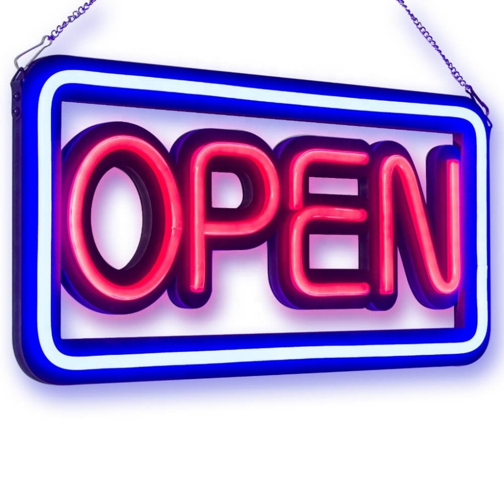 open close sign shop open hanging business lighting 24 hours neon store led open sign