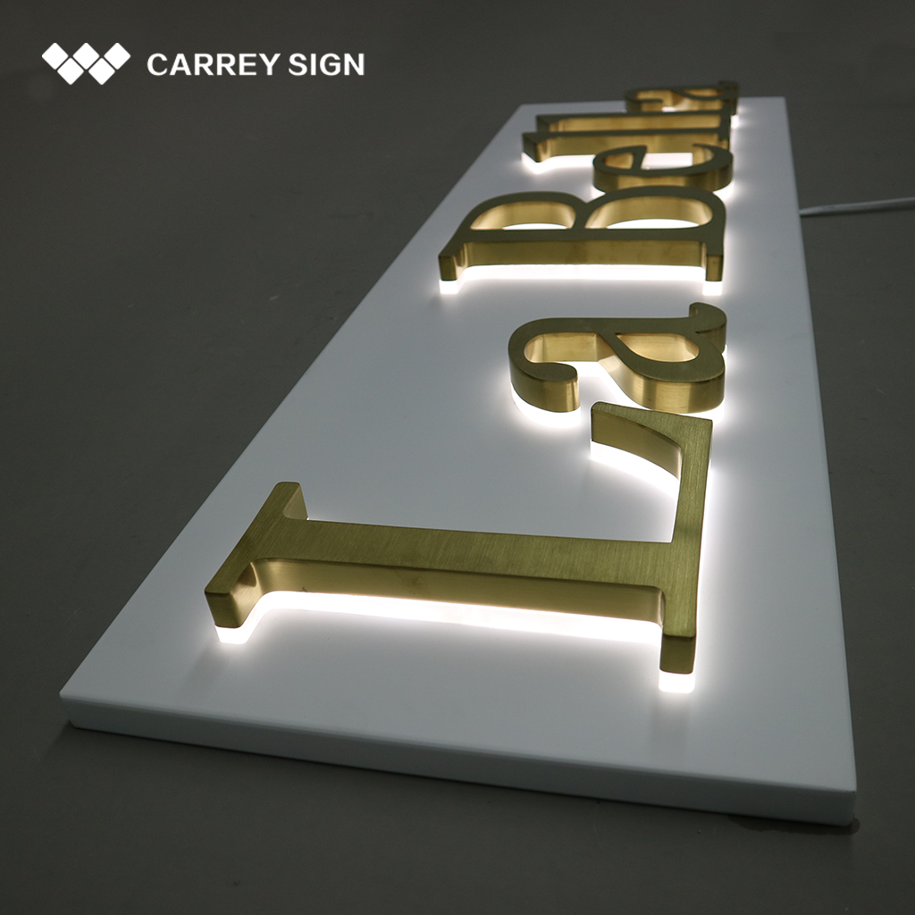 business sign board logo office indoor outdoor backlit illuminated company business signage wall logo led 3d letter custom sign