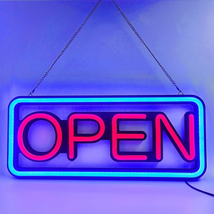 open close sign shop open hanging business lighting 24 hours neon store led open sign