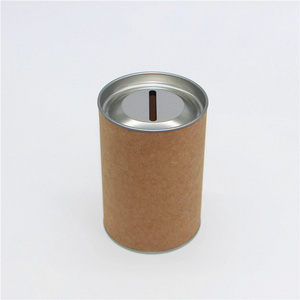 Wholesale Cylinder Metal Coin Round Box Children's Saving Money Piggy Bank Charity Coin Bank Can