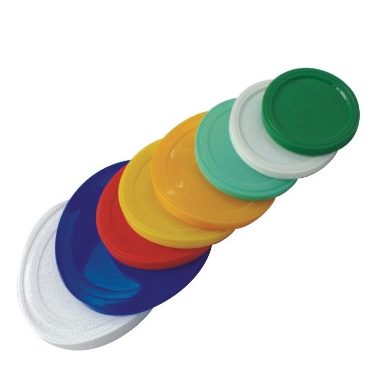 Plastic lids for cans paper tube accessories plastic can cover Plastic bottle can cover caps full colors