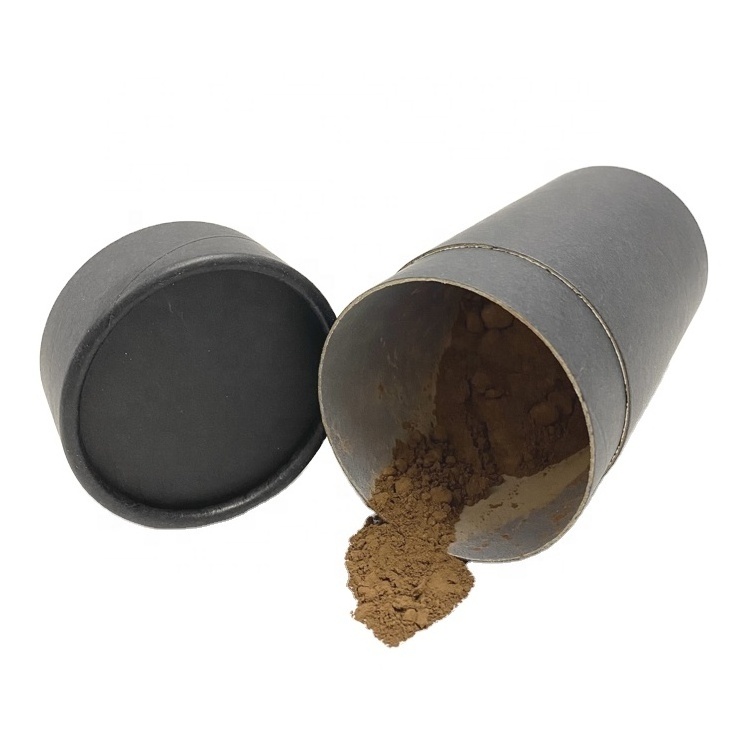 Food Grade Biodegradable Round Paper Tube Black Round Cardboard Tube Packaging For Coffee