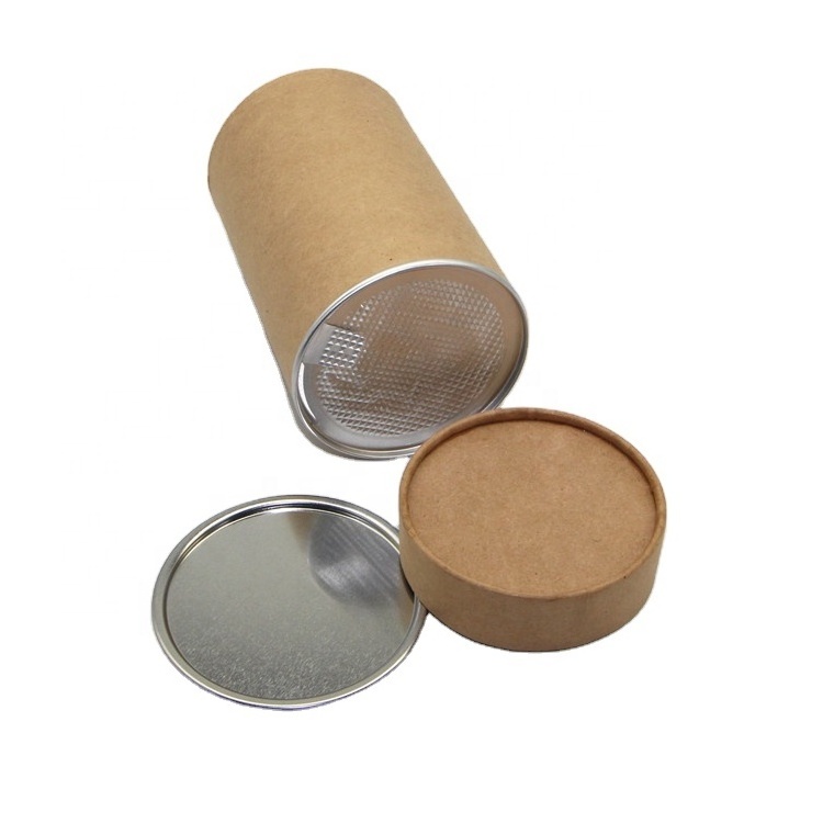 Biodegradable Food Grade Tea Canister Paper Tube Round Cans for Tea Bag Coffee Powder Package