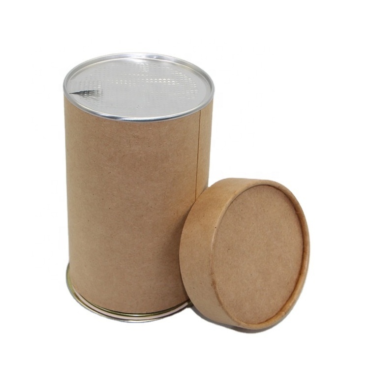 Biodegradable Food Grade Tea Canister Paper Tube Round Cans for Tea Bag Coffee Powder Package