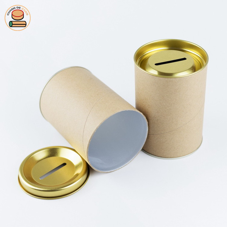 ID83*H150mm round coin can tin piggy bank blank paper piggy bank Coin Collection Cans kids piggy bank