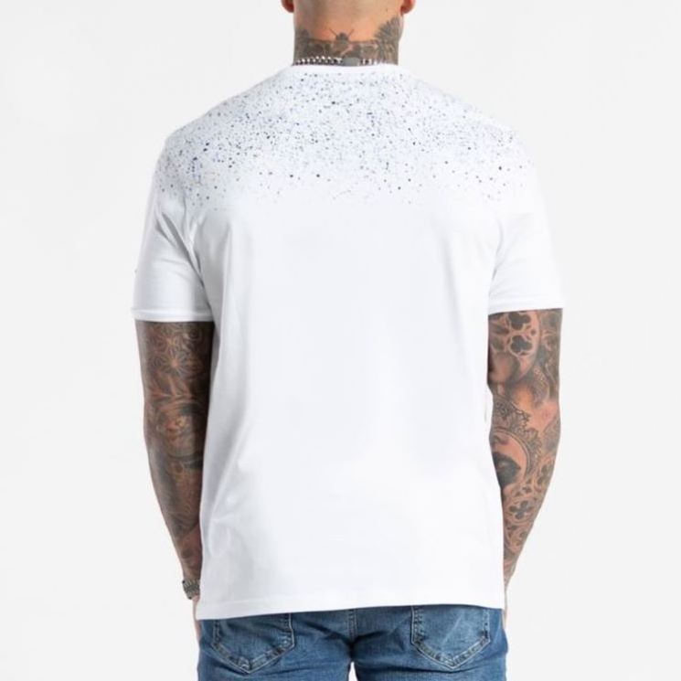 ECBC New Arrival Street Wear Short Sleeves Tee Custom Splash Dots Graphic Printed 100% Cotton Men T Shirts