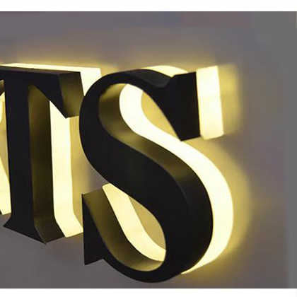 Hongsen Customized 3d LED Backlit Signs metal acrylic light led letter sign business signs logo outdoor