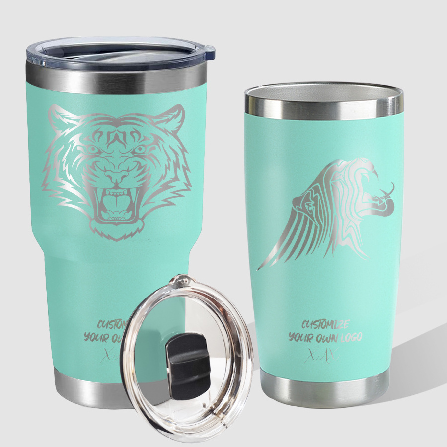 20oz 30oz Yetirambler Laser Engraving Yetitumbler Stainless Steel Yeticooler Coffee Thermal Mug Tumbler Magnetic/Magslider Lid