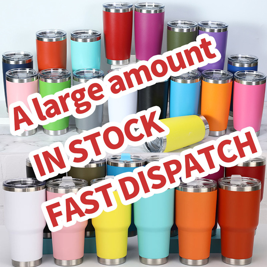 30oz Double Wall Vacuum Insulated Tumbler Cups Stainless Steel Coffee/Tea/ Beer Tumbler In Bulk With Lid And Straw