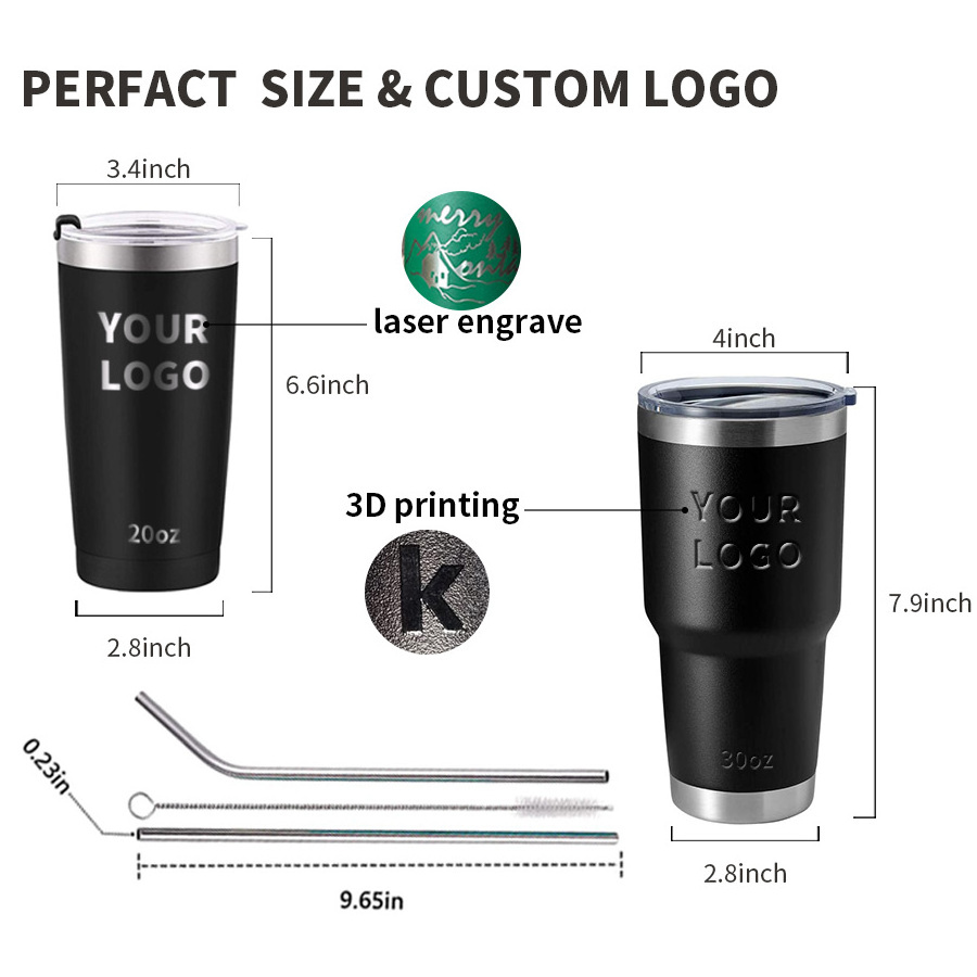 FACTORY OEM yetitumbler 20oz 30oz yeticool coffee travel mug yeticooler tumbler with magslider magnetic lid and straw