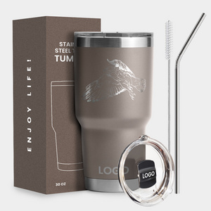 Free Samples 20 oz 30 oz Custom Logo Stainless Steel tazas de caf beer mugs tumbler with straw