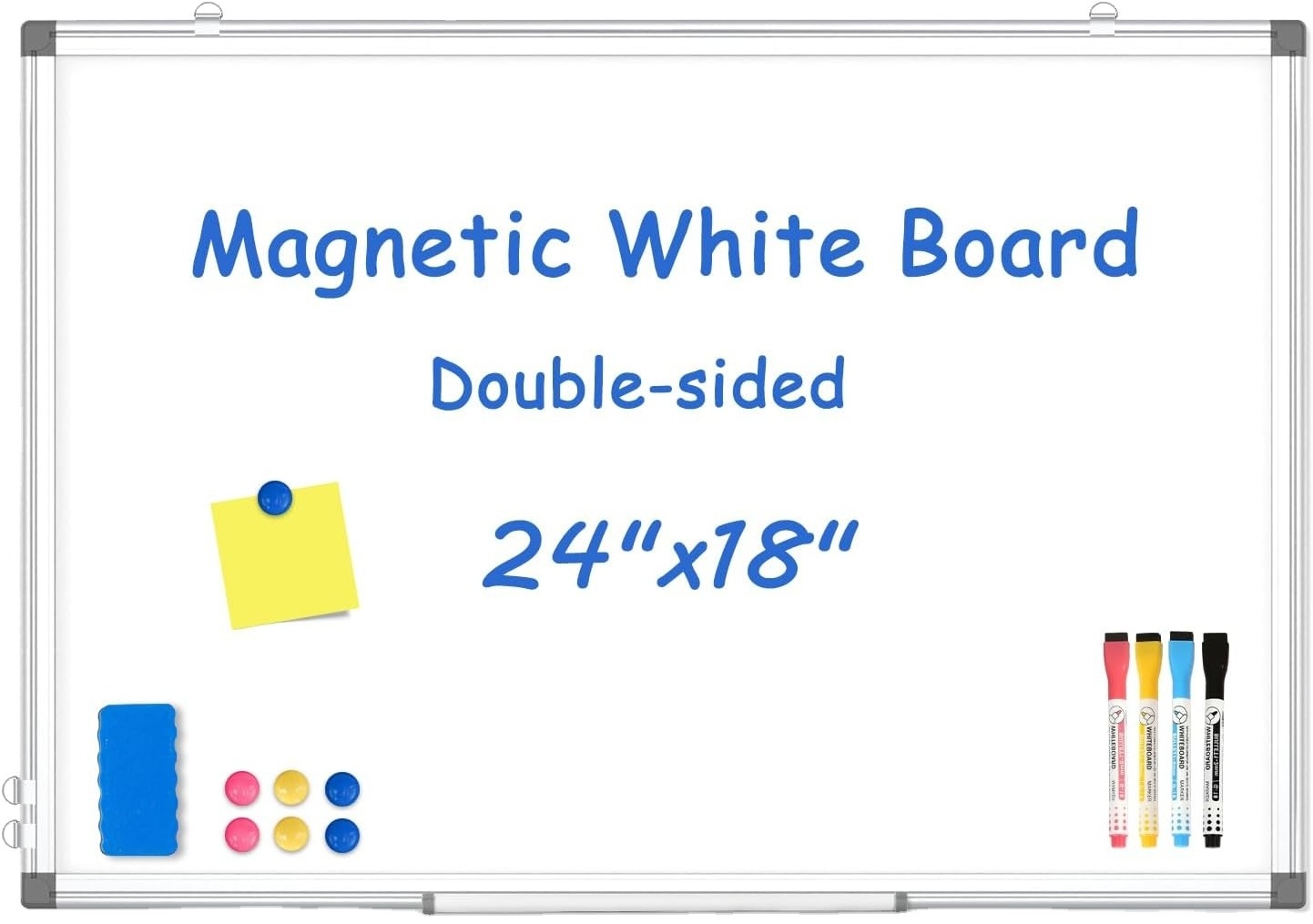 High Quality Double Side Magnetic Whiteboard Aluminum Hanging Message Board Dry Erase Magnetic Whiteboard for Office