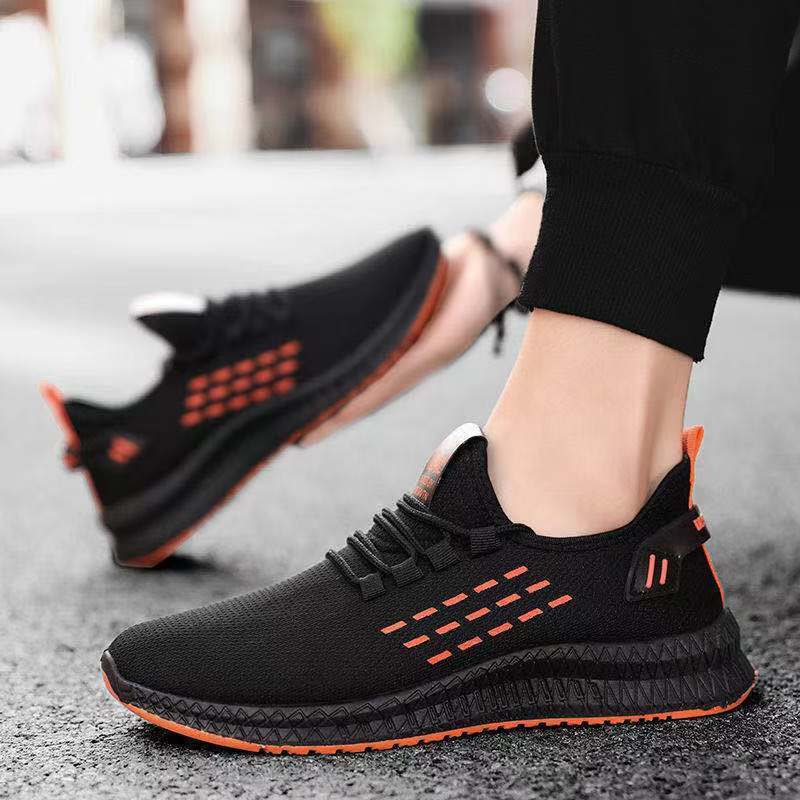 Hot sale in 2023 mesh fly woven shoes fashion outdoor running shoes cheap ladies popular casual stretch knit shoe