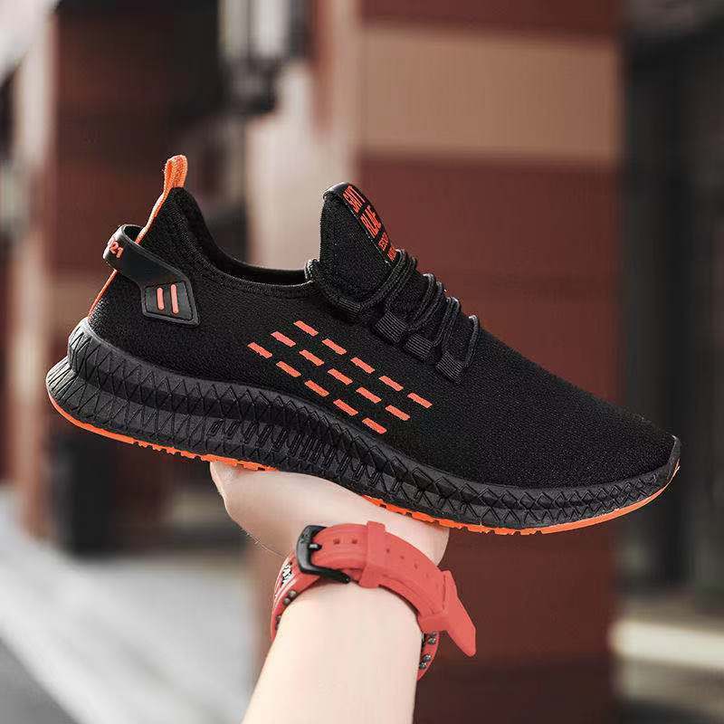 Hot sale in 2023 mesh fly woven shoes fashion outdoor running shoes cheap ladies popular casual stretch knit shoe