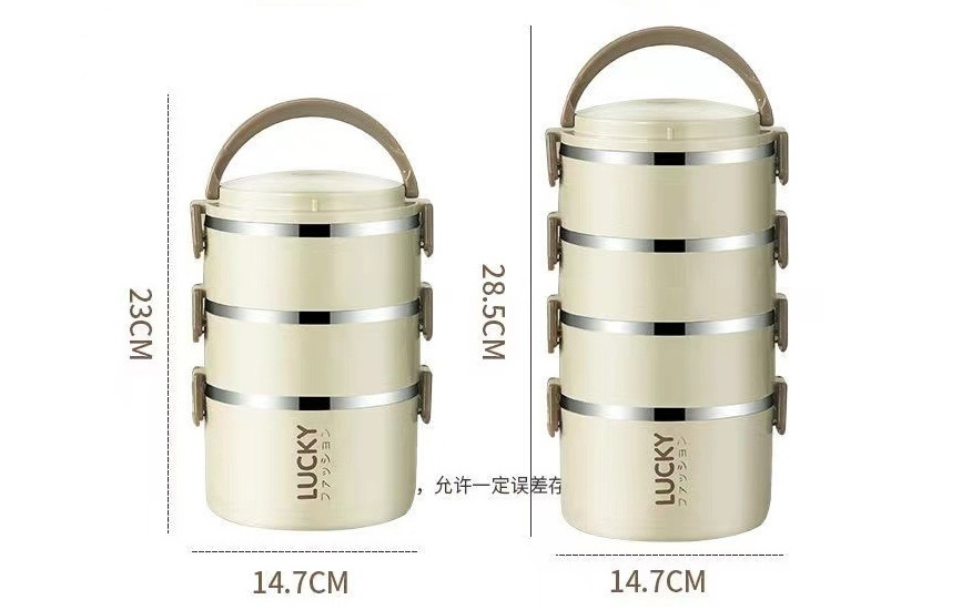 two layer three-layer american meal new design lunch box stainless prep containers bento lunch box