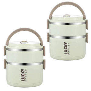 two layer three-layer american meal new design lunch box stainless prep containers bento lunch box