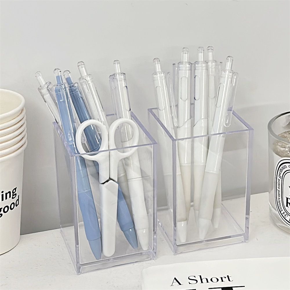 XITUL-Wholesale Acrylic Pen Holder Cup Makeup Brush Holder Acrylic pen container