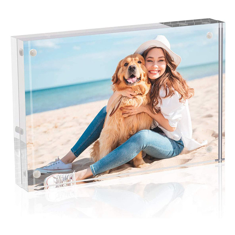 Good Quality Double Sided Transparent Magnetic Rectangular Acrylic Photo Frame Multiple Sizes Custom Acrylic Photo Frames