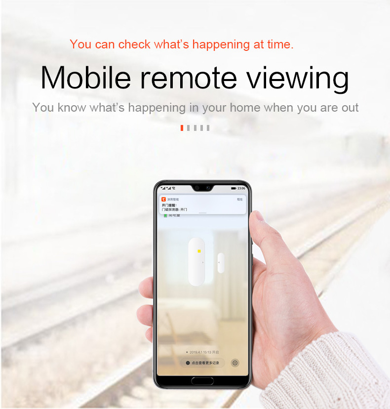 XUGUANG Tuya Wifi Intelligent Window Detector Thickness Door Security Smart Life Contact Sensors Alexa Google Wifi Door Sensor