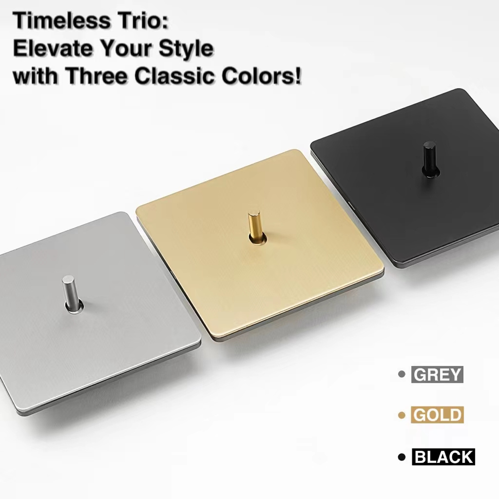 Stainless Steel Panel Antique 1 Gang 2 Way Switch Vintage Rocker Wall Switch Waterproof Hot Sale Retro Brass Toggle Light Switch