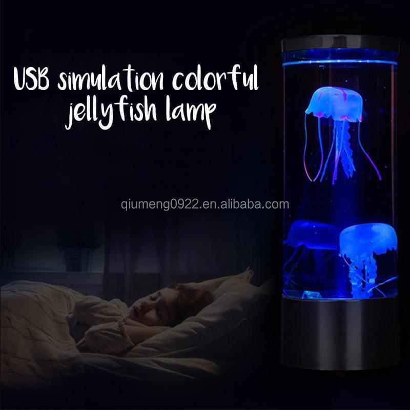 XUGUANG high-quality Led Jellyfish Tank Night Light Color Changing Table Lamp Aquarium Electric Mood Lava Lamp night lights