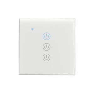 XUGUANG EU UK Smart Switch Glass Panel Wifi Touch Screen Switches Wall Light Smart Switch CE FCC Approved Alexa Remote Control