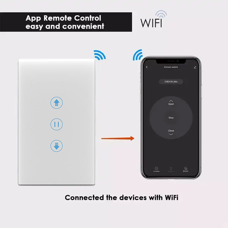 XUGUANG Tuya Smart Home Switch Rolling Shutter Door Controller Wireless Remote Control Scene Wifi Lamp Voice Command Switch