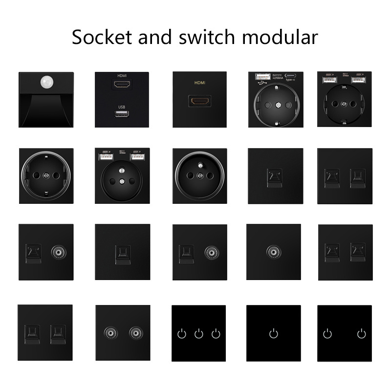 Xuguang Outlet NEW design Smart Life Home House 220V Smart Switch DIY WiFi Wireless Remote LED Light tuya Wall Switch and Socket