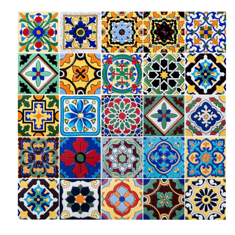 Hot sale 100*100mm antique ceramic tile for bathroom and balcony decor pattern brick tiles ceramic