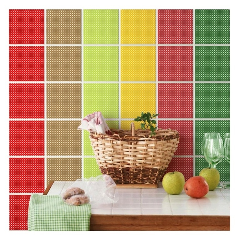 Factory Hot Selling Colorful Background Wall Tiles 15cm Red Yellow Kitchen and Bathroom Wall Tiles Green Decoration Cheap Tiles