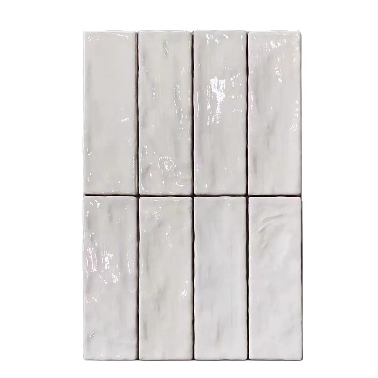 Handmade Art Tiles Zellige Hotel Restaurant Decoration White Black Bar Moroccan Blue Country Clay Tiles