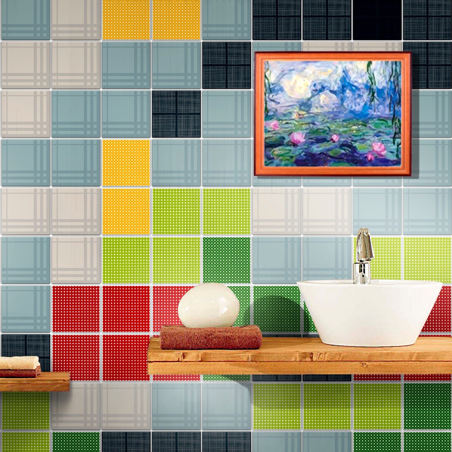 Factory Hot Selling Colorful Background Wall Tiles 15cm Red Yellow Kitchen and Bathroom Wall Tiles Green Decoration Cheap Tiles