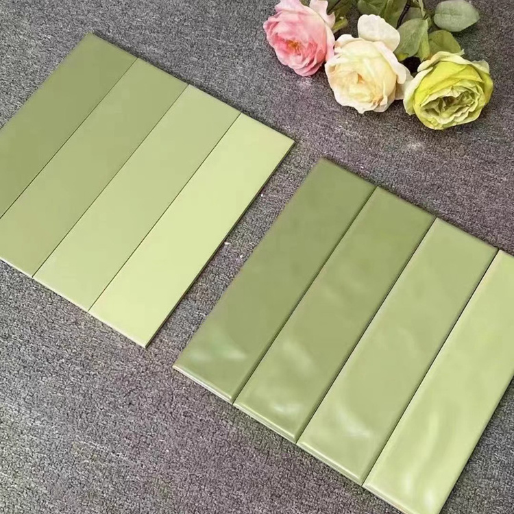 Hot Sale Green 75*300mm Modern Art Ceramic Tiles for Living Room Bathroom Kitchen Resort Wall Tiles