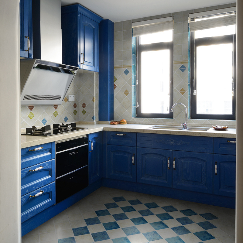 Porcelain Floor Tiles 15*15cm Blue Rustic Tile Nature Bathroom Decoration Tiles for Floor and Wall