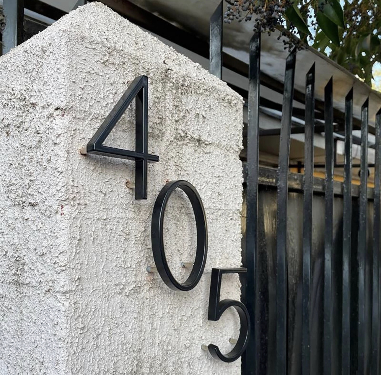 Personalized Address Sign Modern House Number Outdoor Wall Signage Address Plate for House Metal Number Plaque