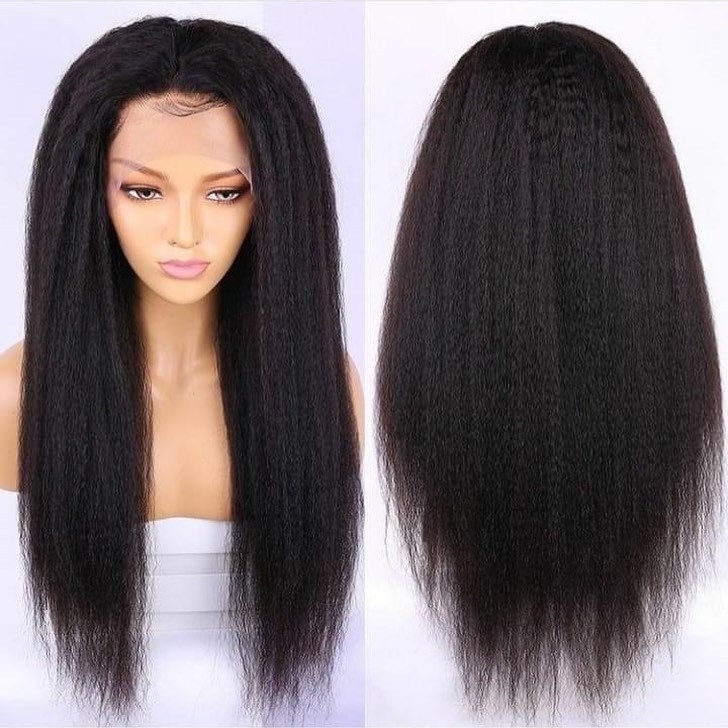 13*6 Lace Front Wig Hd Lace Kinky Straight,Yaki Straight Wigs 360 Lace Frontal Wigs,Full Lace Human Hair Kinky Straight Afro Wig