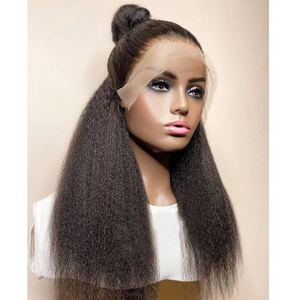 13*6 Lace Front Wig Hd Lace Kinky Straight,Yaki Straight Wigs 360 Lace Frontal Wigs,Full Lace Human Hair Kinky Straight Afro Wig