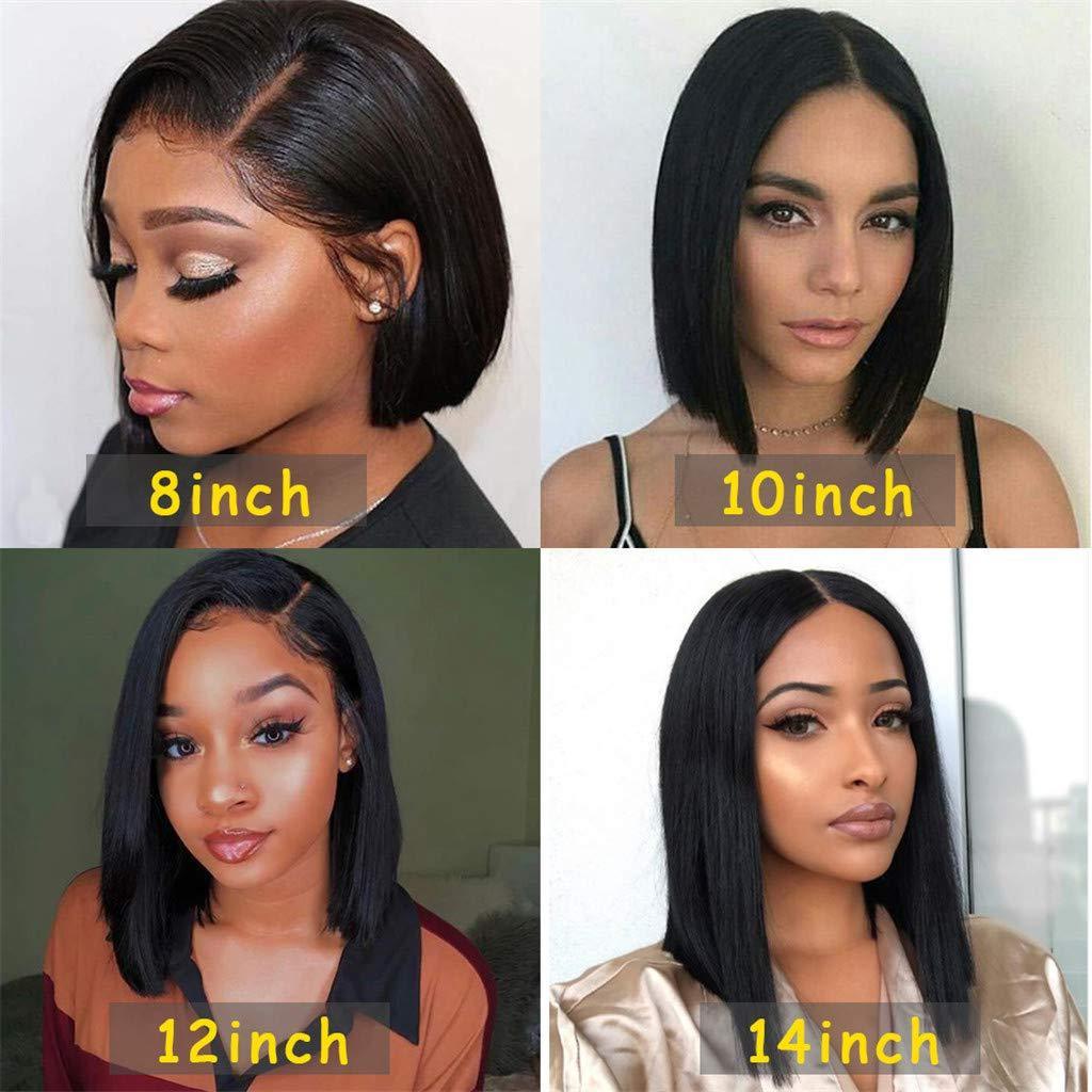 Wholesale Short Bobo 13x4 Swiss Lace Front Wig for Black Women Natural Straight Wave Brazilian Human Remy Hair Lace Front Wig