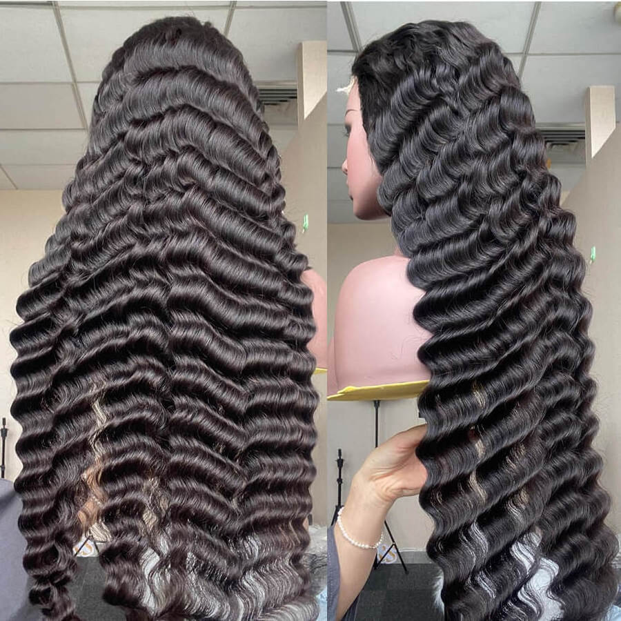 Virgin Remy Cuticle Aligned Best Wigs Pre Plucked 12A 30 Inch Human Hair Wigs Hd Lace Water Wave Wig