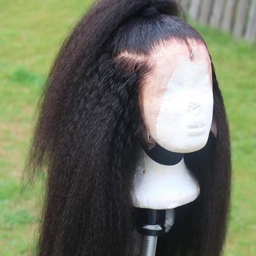 13*6 Lace Front Wig Hd Lace Kinky Straight,Yaki Straight Wigs 360 Lace Frontal Wigs,Full Lace Human Hair Kinky Straight Afro Wig