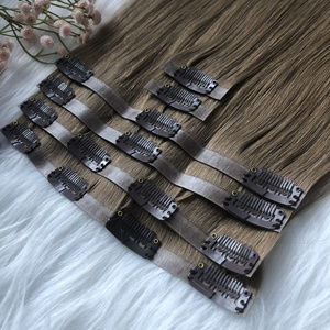 100% Human Hair Extension Clip In Remy Seamless Hair Clip Ins Extensions Wholesale Clip In Hair Extension