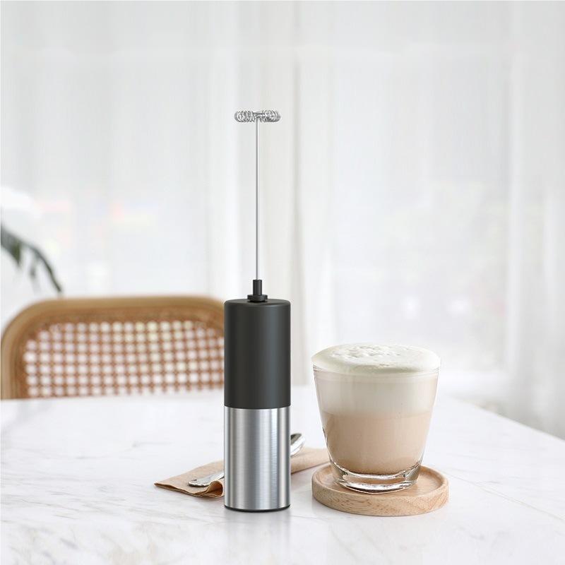 HighYIHAI Quality Battery Milk Electronic Matcha Whisk Drink Milk Frother Handheld Foam Maker Coffee Mixer Black For Lattes home