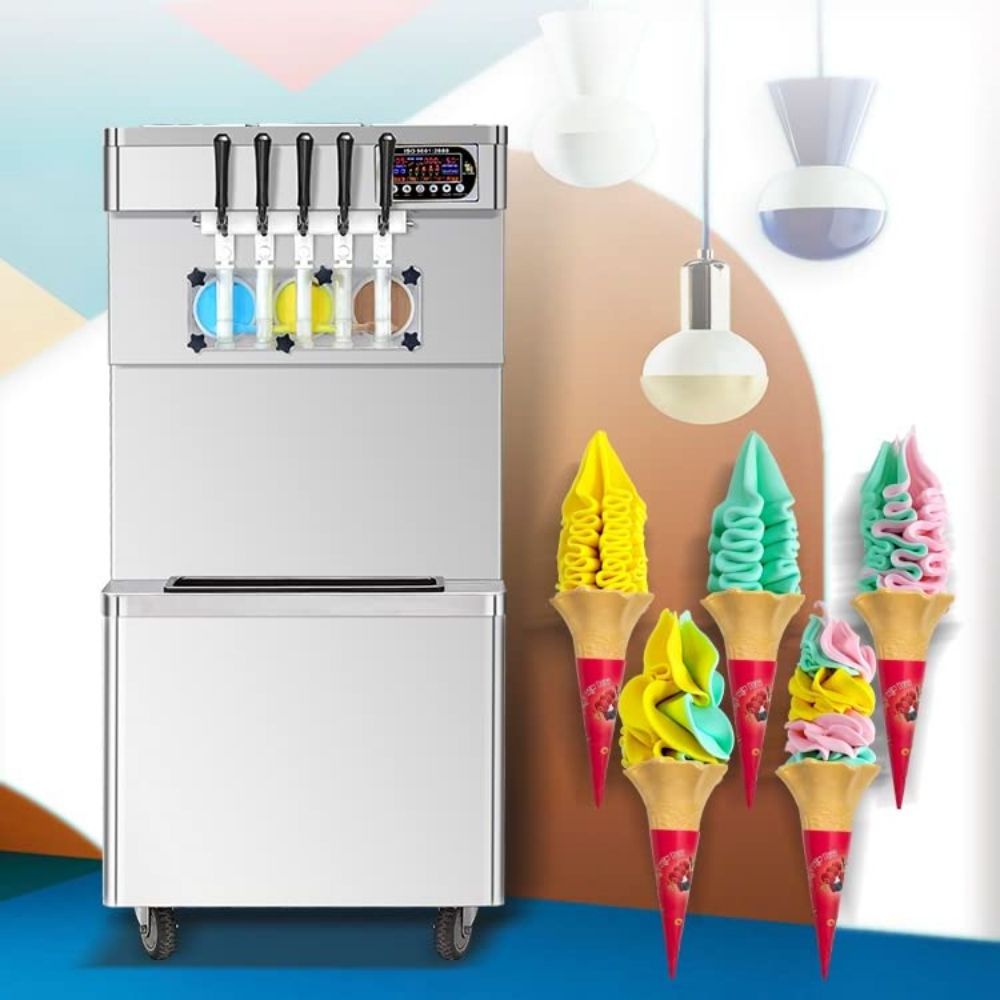 Automatic 5 Mixed flavours commercial soft serve ice cream machine ice cream maker/frozen yogurt ice cream machine hot selling