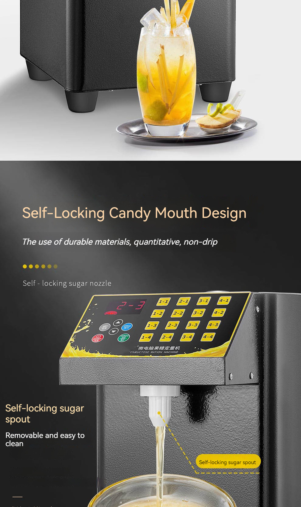 YIHAI Commercial auto fructose Dispenser High Quality Bubble Tea Fructose Dispenser/Sugar Fructose Quantitative Machine 220v