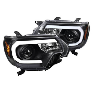 New 24V Car Parts Matte Black LED Headlamp Projector Headlight for Honda Yaris CRV for Toyota Tacoma 2012-2015 Front Lamp