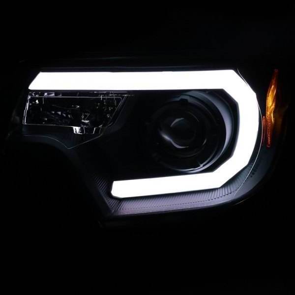 New 24V Car Parts Matte Black LED Headlamp Projector Headlight for Honda Yaris CRV for Toyota Tacoma 2012-2015 Front Lamp