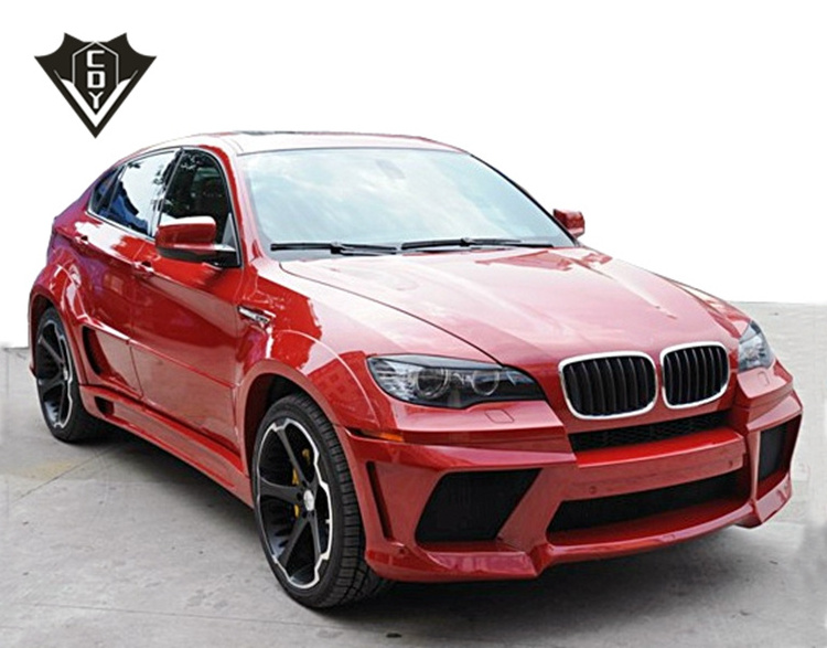 for BMW X6 E71 body kit la wide body kit fiber glass bumper kit for e71 2008