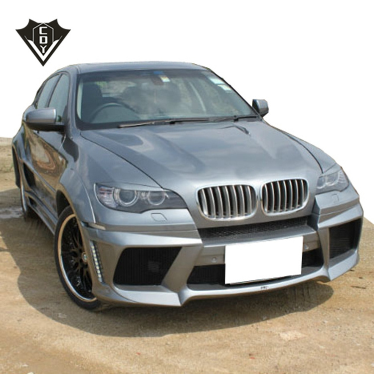 for BMW X6 E71 body kit la wide body kit fiber glass bumper kit for e71 2008