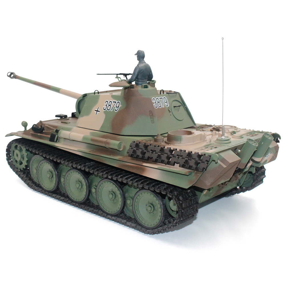 Factory Outlet Battery operated 2.4G 1/16 military battle alloy remote control army tank children's toy Anti-shock rc tank